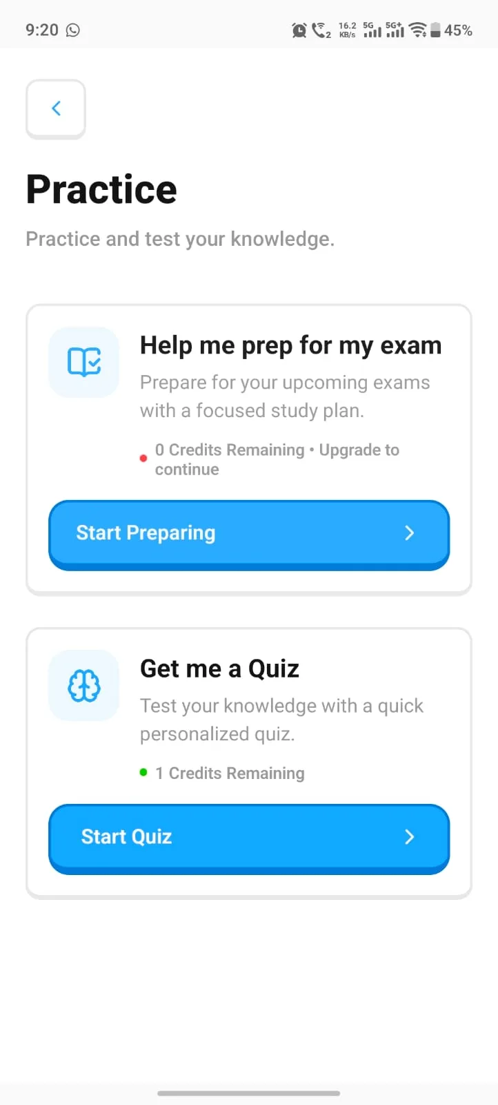 Krutsha AI exam prep and practice quiz selection