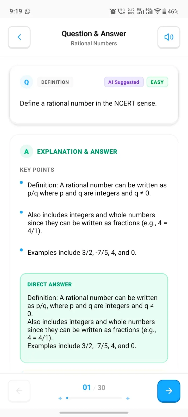 Krutsha AI follow-up practice flashcard