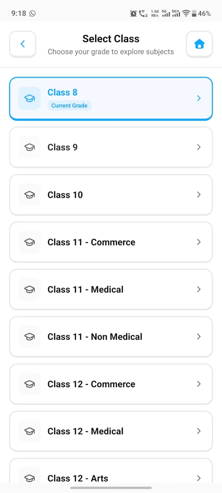 Krutsha AI class stream and subject selection